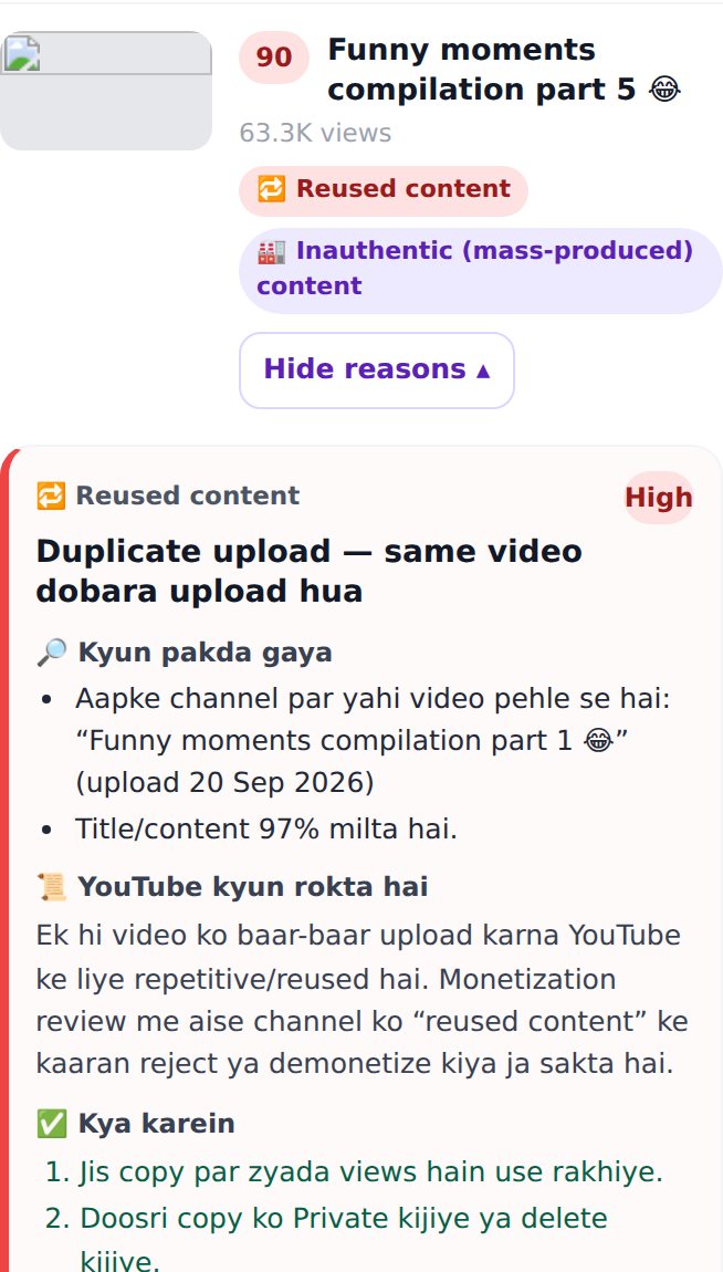 Problems by Type — SEO for Tube