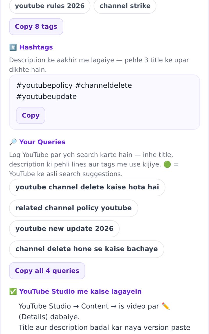Your Queries: Real Searches — SEO for Tube