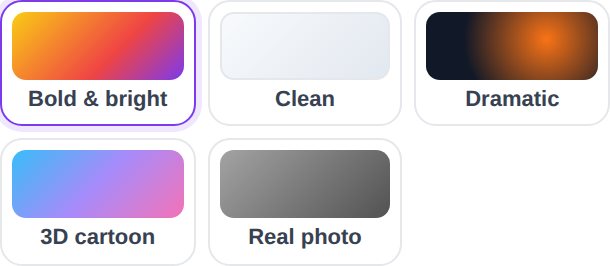 Thumbnail style options