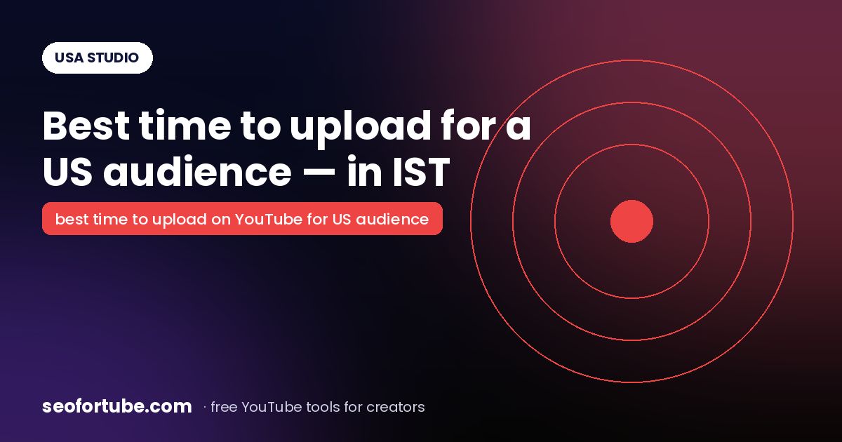 Best Time to Upload on YouTube for a US Audience from India (IST)