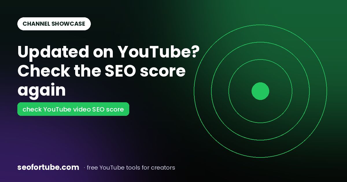 Check Your YouTube Video SEO Score Again After You Update It