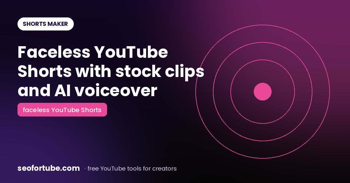 Faceless YouTube Shorts: Stock Clips + AI Voiceover in 2 Minutes
