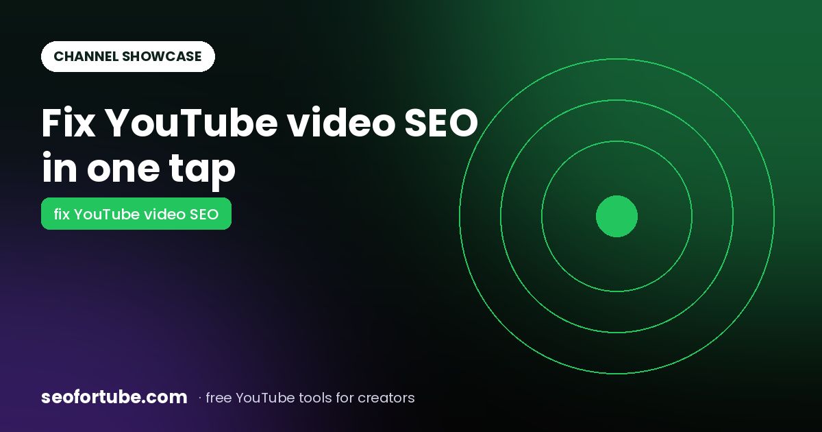 How to Fix YouTube Video SEO in One Tap (Titles, Description, Tags)