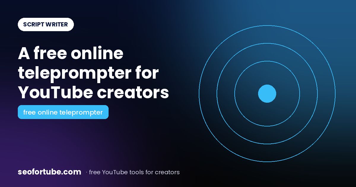 Free Online Teleprompter for YouTube Creators (Read Mode)