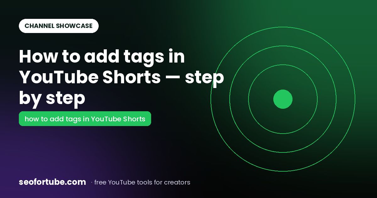 How to Add Tags in YouTube Shorts (Where the Tags Box Is in Studio)