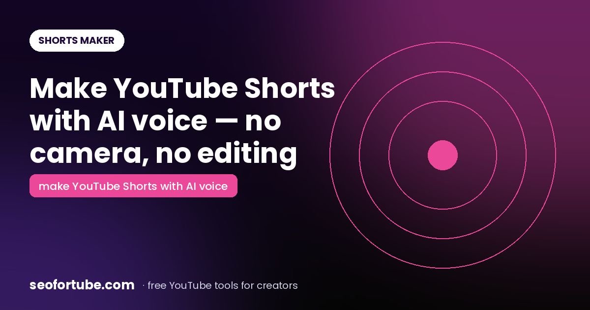 How to Make YouTube Shorts with AI Voice (No Camera, No Editing)