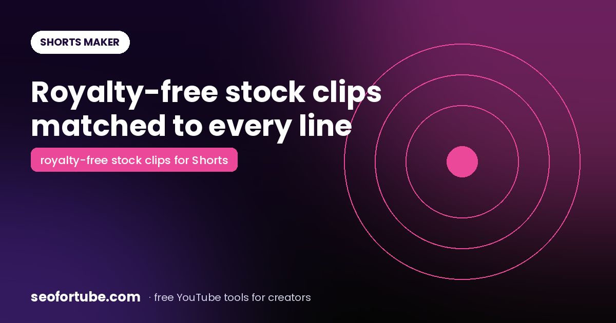 Royalty-Free Stock Clips for YouTube Shorts — Matched to What You Say