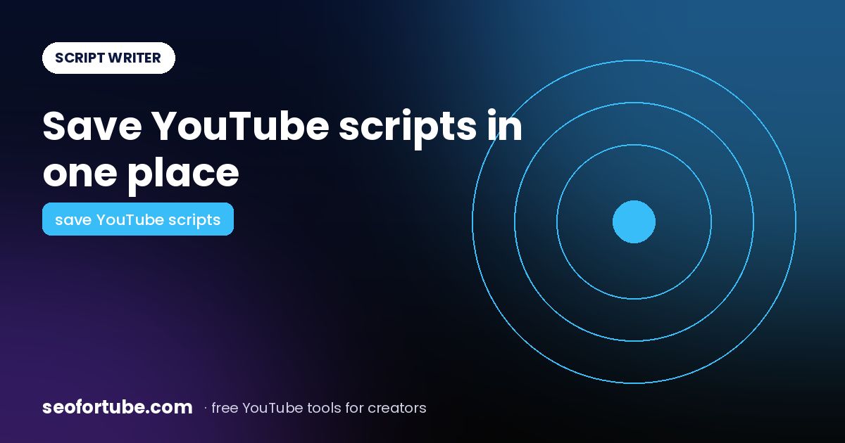 Save YouTube Scripts in One Place — Save One or Save All
