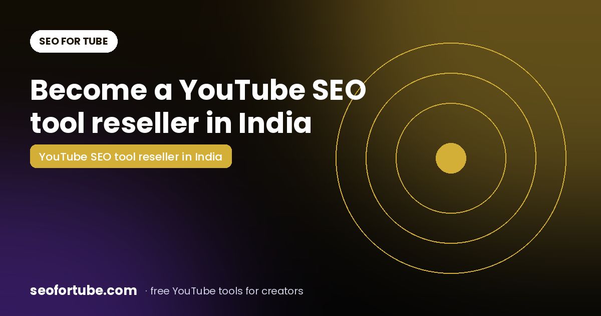 Become a YouTube SEO Tool Reseller in India (Wallet, Plans, Renewals)