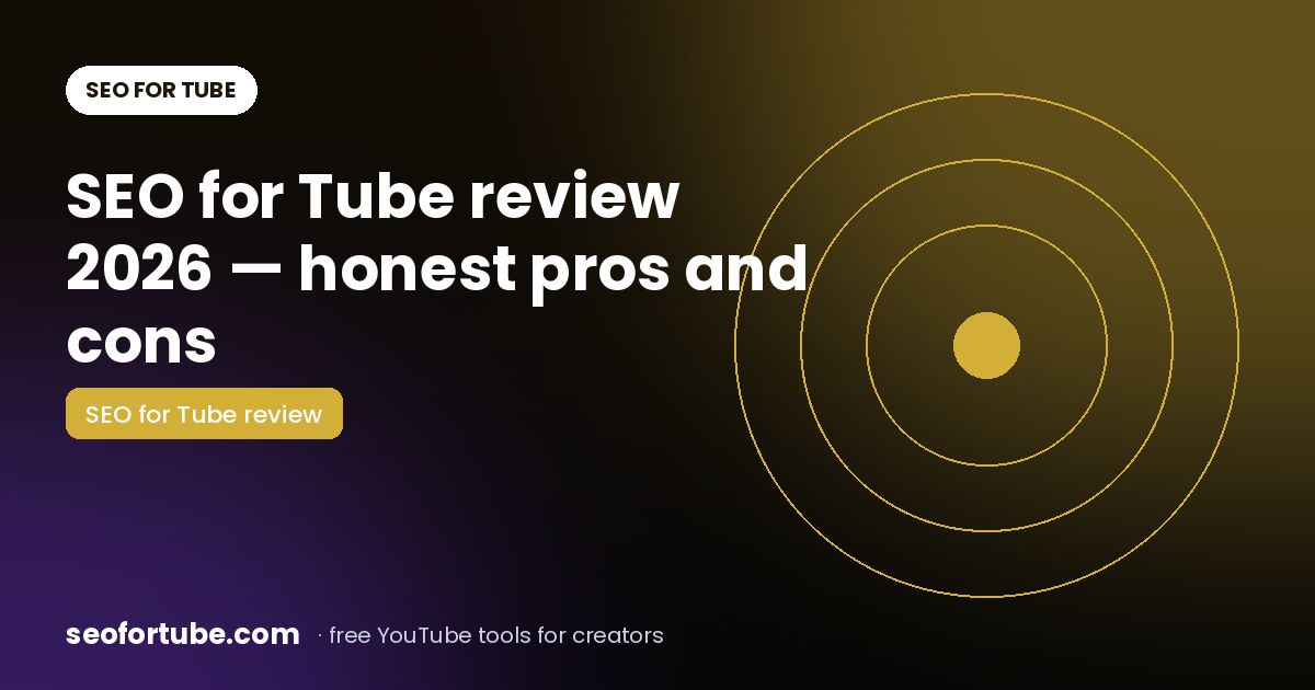SEO for Tube Review 2026: Features, Pros, Cons and Who It’s For