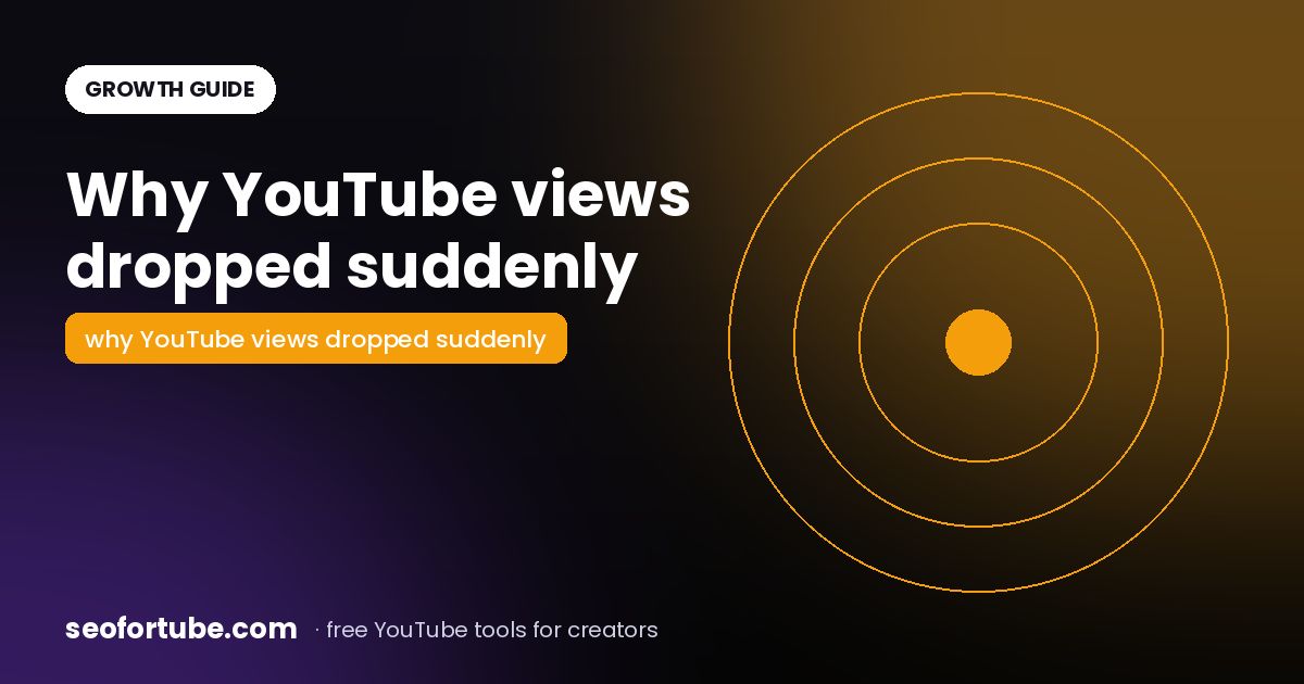 Why YouTube Views Dropped Suddenly — 8 Causes and What to Do