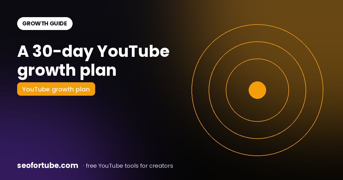30-Day YouTube Growth Plan: A Simple Day-by-Day Routine