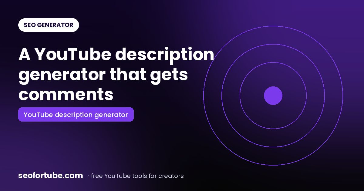 YouTube Description Generator: One SEO Paragraph With a Call to Action