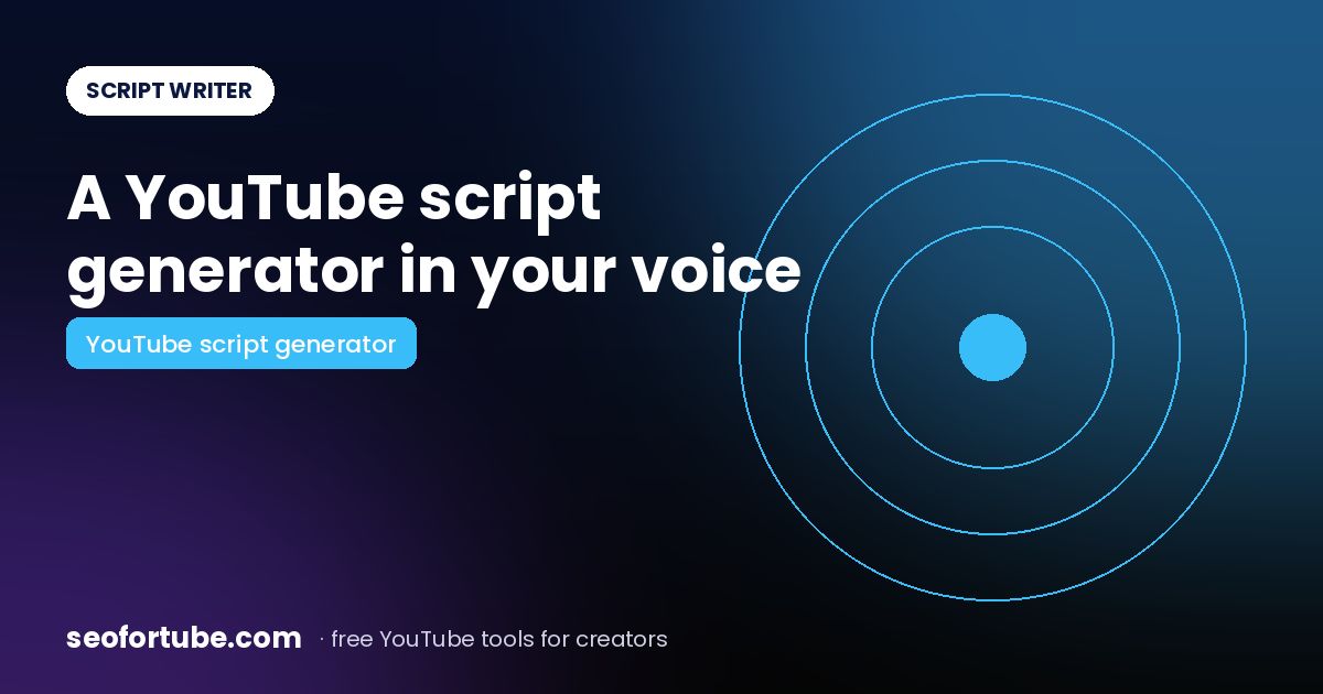 YouTube Script Generator: Ranked Ideas, Then a Full Script in Your Voice