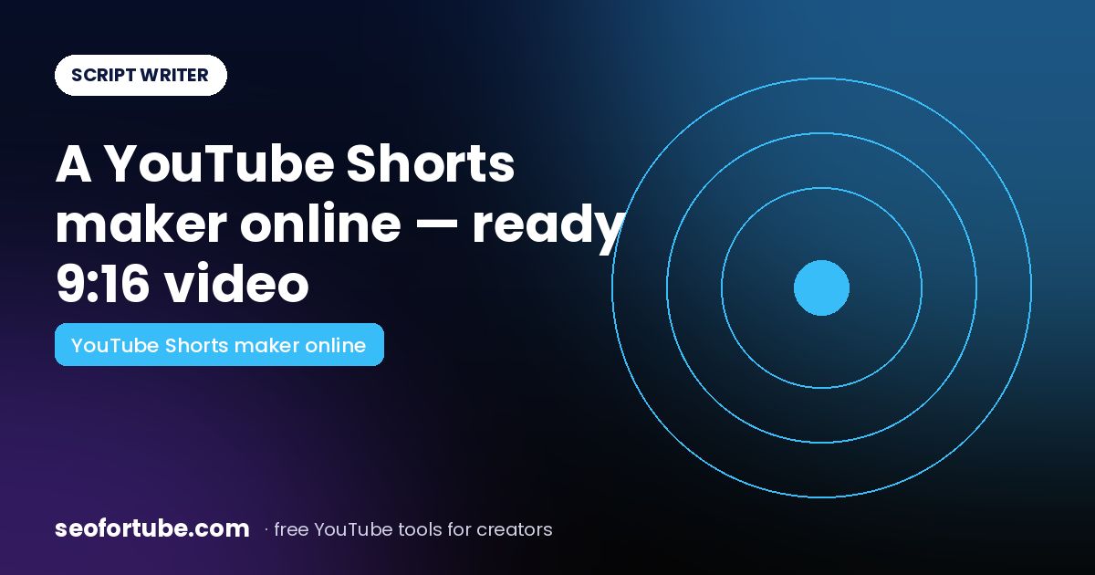 YouTube Shorts Maker Online: A Ready 9:16 Video With AI Voice
