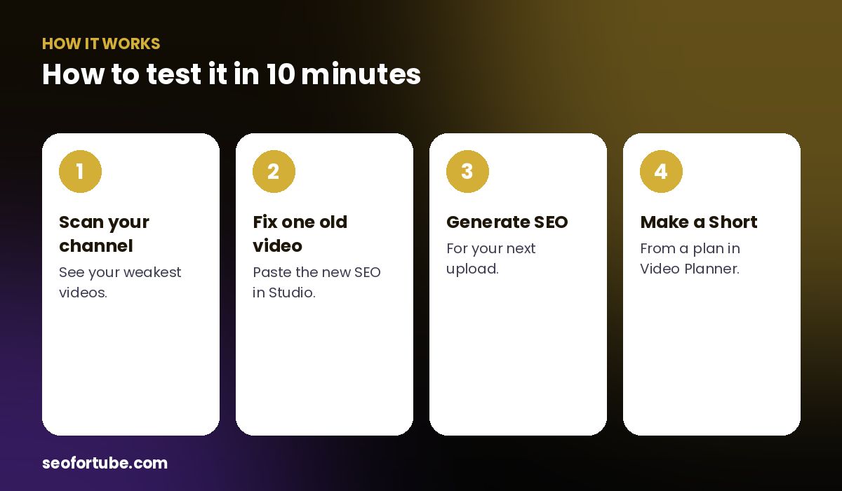 SEO for Tube review — how it works in 4 steps