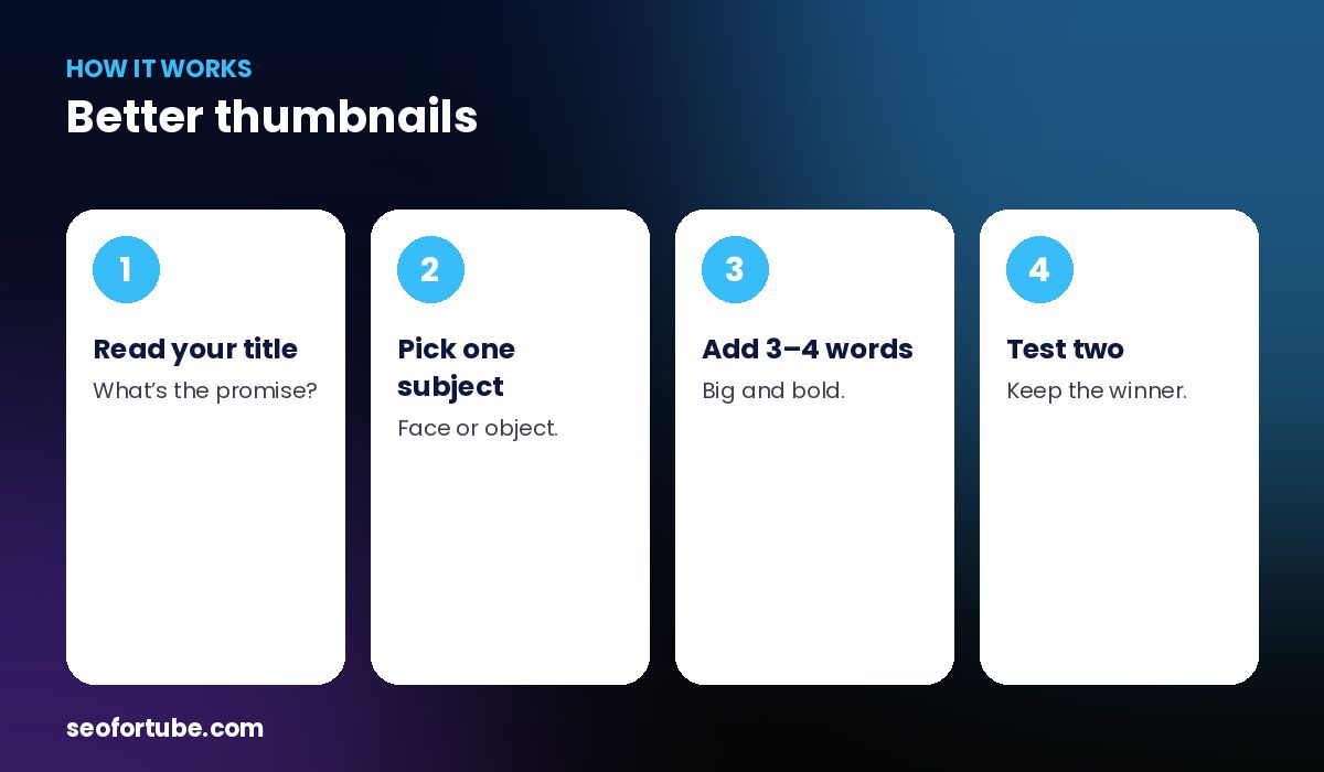 YouTube thumbnail ideas — how it works in 4 steps